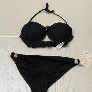 Lisa Blue Bikini RITES OF SPRING mesh crochet - Black (#13)